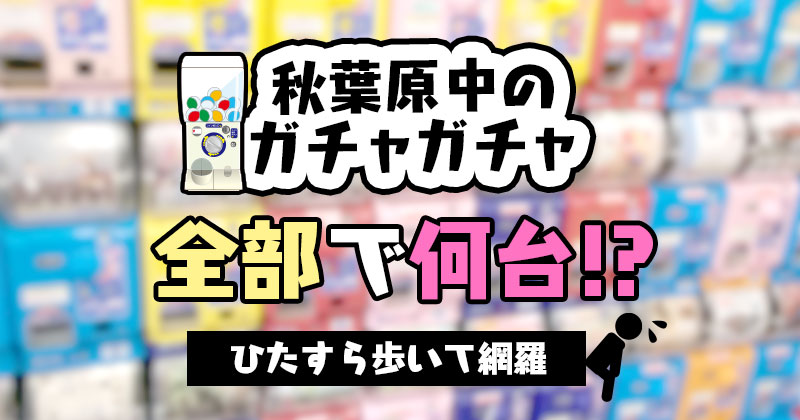 ガチャガチャ日本一はどこ 秋葉原は総合力なら日本一か検証した結果やはり 秋葉原ジャパン あきじゃぱ